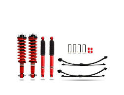 Pedders 2 Inch Lift Kit. With Assembled Foam Cell Struts. With Foam Cell Shocks and Parabolic Leaf Springs. Volkswagen Amarok 2023 on. 3.0 V6 models