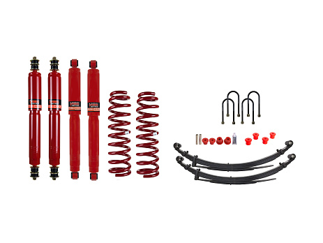 Pedders 2 Inch Heavy Duty Load Carrying and Towing Suspension Kit with Heavy Duty Front