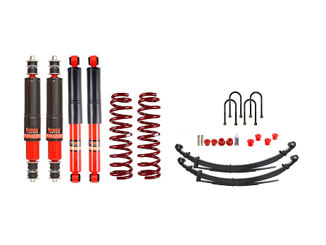 Pedders 2 Inch Heavy Duty Load Carrying and Towing Suspension Kit with Heavy Duty Front and Mining Spec Shocks