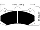 AP Racing PŘEDNÍ brzdové destičky pro velké brzdiče 7040 - směs 404