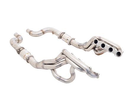 Xforce 1 7/8" výfukové svody s vysokoprůtočnými katalyzátory, 304 nerezová ocel (pouze pro okruh a off-road) Ford Mustang GT 2018+