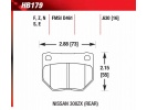 HAWK HPS ZADNÍ brzdové destičky Subaru Impreza GT / WRX < 07