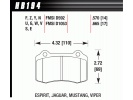 HAWK HPS ZADNÍ brzdové destičky Chevrolet Camaro SS, ZL1 2010-2014