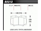 HAWK LTS PŘEDNÍ brzdové destičky Toyota Land Cruiser 100 98 - 07