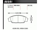 HAWK HP Plus PŘEDNÍ brzdové destičky Honda S2000