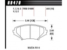HAWK HP Plus PŘEDNÍ brzdové destičky MAZDA RX-8