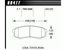HAWK LTS ZADNÍ brzdové destičky Toyota FJ Cruiser