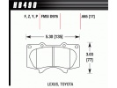 HAWK LTS PŘEDNÍ brzdové destičky Toyota Hilux, Land Cruiser, FJ Cruiser