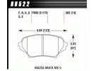 HAWK HPS PŘEDNÍ brzdové destičky Mazda MX-5 NC 05-15