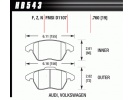 HAWK HPS PŘEDNÍ brzdové destičky Audi A3, Škoda Octavia RS, VW Golf GTi, VW Scirocco MK3