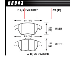 HAWK brzdové destičky - Street Race