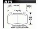 HAWK HPS PŘEDNÍ brzdové destičky Nissan 350Z