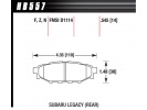 HAWK HP Plus ZADNÍ brzdové destičky SUBARU Impreza WRX 08+, Forester 2.5L X,XT, Legacy, Outback