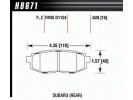 HAWK HPS ZADNÍ brzdové destičky Subaru BRZ, Toyota GT-86