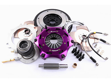Xtreme Performance - 184mm Rigid Ceramic Twin Plate Clutch Kit Incl Flywheel & CSC 1220Nm