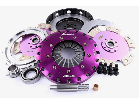 Xtreme Performance - 230mm Rigid Ceramic Twin Plate Clutch Kit Incl Flywheel 1800Nm