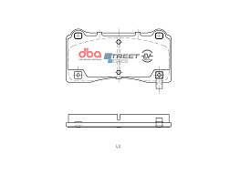 Brzdové destičky DBA Street Series EV Tesla 3 Standard / Long Range (no up-grade) 2019 On F