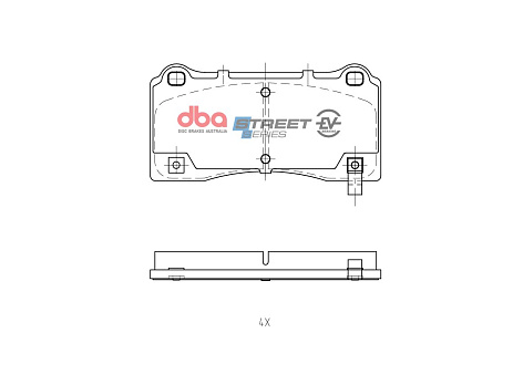 Brzdové destičky DBA Street Series EV Tesla 3 Standard / Long Range (no up-grade) 2019 On F