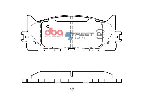 Brzdové destičky DBA Street Series EV Toyota Corolla Hybrid 2010 On / Lexus ES300h Hybrid 2013 / Daihatsu Altis Hybrid 2013 On F