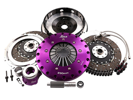 Spojková sada Xtreme Clutch - 230mm Organic Twin Plate včetně setrvačníku & CSC 1200Nm