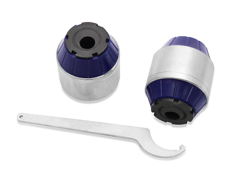 SuperPro sada silentbloků předního radius ramene k podvozku – nastavitelný caster (80 duro/ShA) — Ford Mustang
