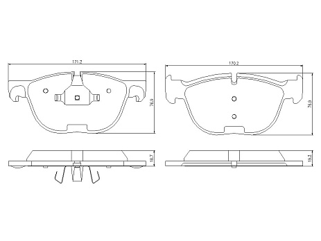 Pedders SportsRyder EURO kevlar-keramické brzdové destičky