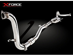 Xforce 3" turbo-back systém s kovovým katalyzátorem, surová 409 nerezová ocel (pouze pro závodní a off-road použití)