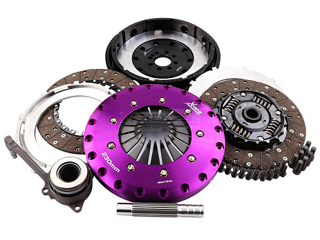 Spojková sada Xtreme Clutch - 230mm Sprung hub Organic Twin Plate včetně setrvačníku & CSC 1000Nm (8 šroubů)