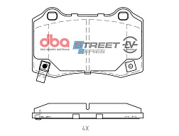 Brzdové destičky DBA Street Series EV Tesla Roadster 2012 On / Model S 2014 On / Model X 2016 On R
