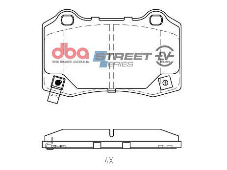 Brzdové destičky DBA Street Series EV Tesla Roadster 2012 On / Model S 2014 On / Model X 2016 On R
