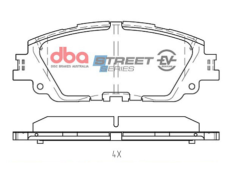 Brzdové destičky DBA Street Series EV Toyota Camry Hybrid 2018 On / RAV 4 Hybrid 2019 On  / Lexus UX250H Hybrid 2018 On F