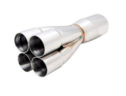 Xforce Nerezový 4-1 sběrač, z 4 x 1-3/4" na jeden 3"