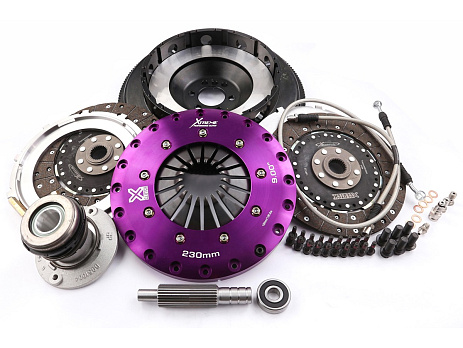 Spojková sada Xtreme Clutch - 230mm Organic Twin Plate včetně setrvačníku & CSC 1200Nm