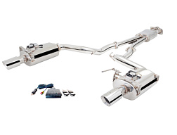 Xforce 2.5" cat-back systém s oválnými Varex klapkami, 304 nerezová ocel Ford Mustang ecoboost