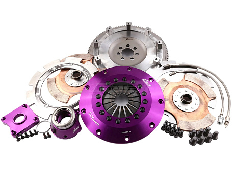 Spojková sada Xtreme Clutch - 200mm Rigid Ceramic Twin Plate včetně setrvačníku a CSC 1200Nm