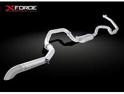 Xforce 3" turbo-back systém, 409 surová nerezová ocel (pouze pro okruhové a off-road použití) Toyota Landcruiser 80