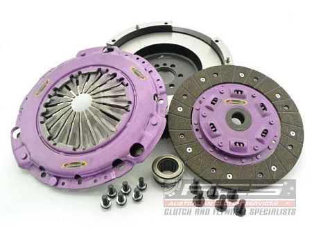 Spojková sada Xtreme Clutch Organic zesílená včetně setrvačníku 380 Nm 720 kg (20 % navýšení) – konverze na jednohmotový setrvačník