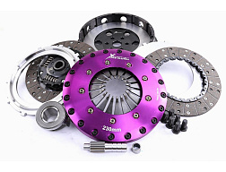 Spojková sada Xtreme Clutch - 230mm Sprung hub Organic Twin Plate včetně setrvačníku 1000Nm