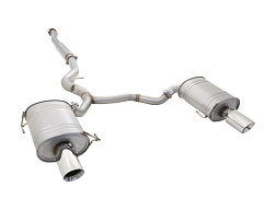 Xforce 3" cat-back systém s kulatými tlumiči výfuku, 409 nerezová ocel
