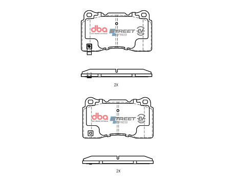 Brzdové destičky DBA Street Series EV Tesla Roadster 2012 On / Model S 2014 On / Model X 2016 On F