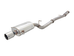 Xforce 3" cat-back systém s oválným tlumičem výfuku a jednoduchou koncovkou, 409 surová nerezová ocel
