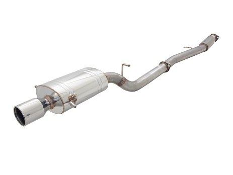 Xforce 3" cat-back systém s oválným tlumičem výfuku a jednoduchou koncovkou, 409 surová nerezová ocel