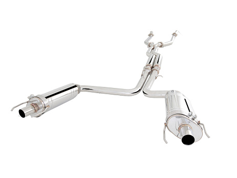 Xforce 2.5" cat-back systém s tlumiči výfuku, 304 nerezová ocel Lexus IS F