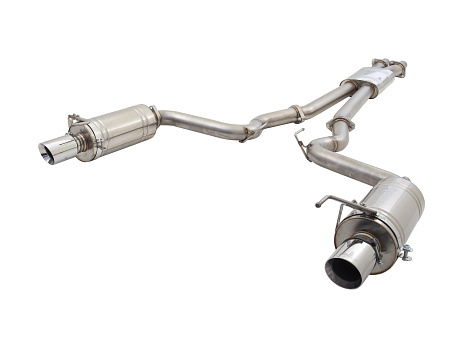 Xforce 3" cat-back systém s kulatými tlumiči výfuku, 304 nerezová ocel Ford Mustang GT 5.0 V8