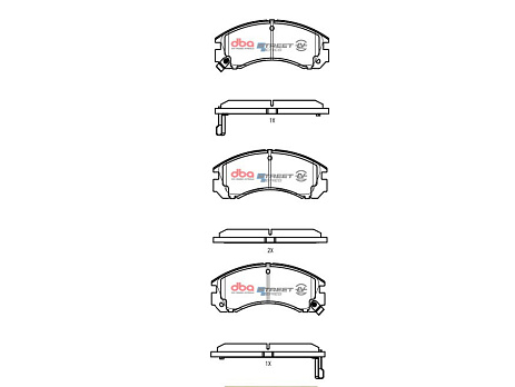 Brzdové destičky DBA Street Series EV Mitsubishi Outlander ZJ & ZK Phev Hybrid 2014 - 2019 F