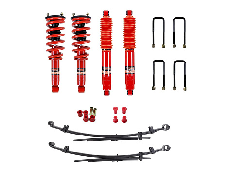 Pedders Zvýšený podvozek 1,5 palce. Sada pro lepší jízdní komfort. Se smontovanými tlumiči. Mitsubishi L200