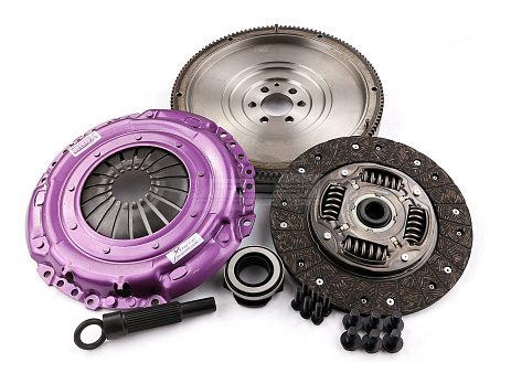 Spojková sada Xtreme Clutch Organic zesílená včetně setrvačníku 350 Nm 745 kg (35 % navýšení) – konverze na jednohmotový setrvačník