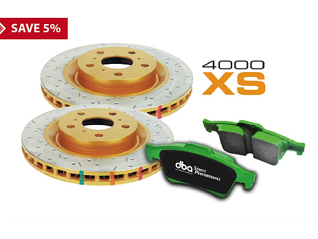 DBA sada kotoučů a destiček 4000 XS Gold + Street Performance SP (2x DBA42724XS + DB1838SP)