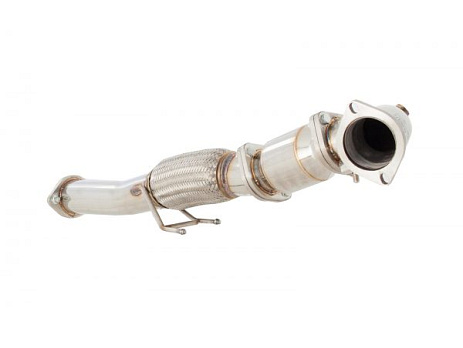 Xforce 3" downpipe s High-Flow katalyzátorem, 304 nerezová ocel (pouze pro okruhové a off-road použití) Ford Focus RS