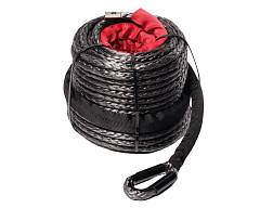 SaberPro 30 m jednoduše pletené syntetické navijákové lano (černé)